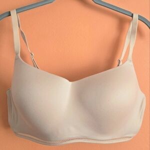 Auden Lightly Lined Wirefree Bra - 34DD - Beige